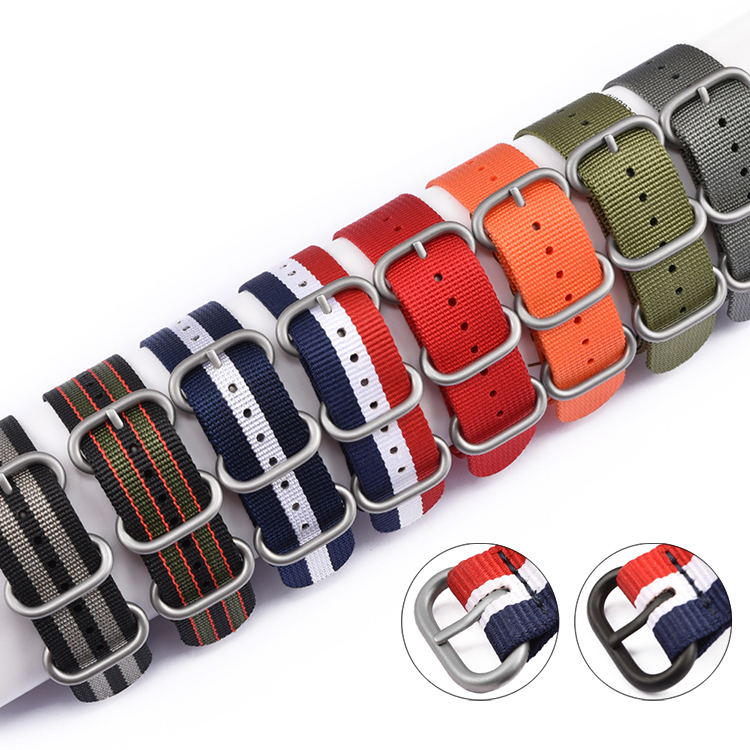 Canvas Strap Watch - Tali Nilon Tenun 20Mm 22Mm Gesper