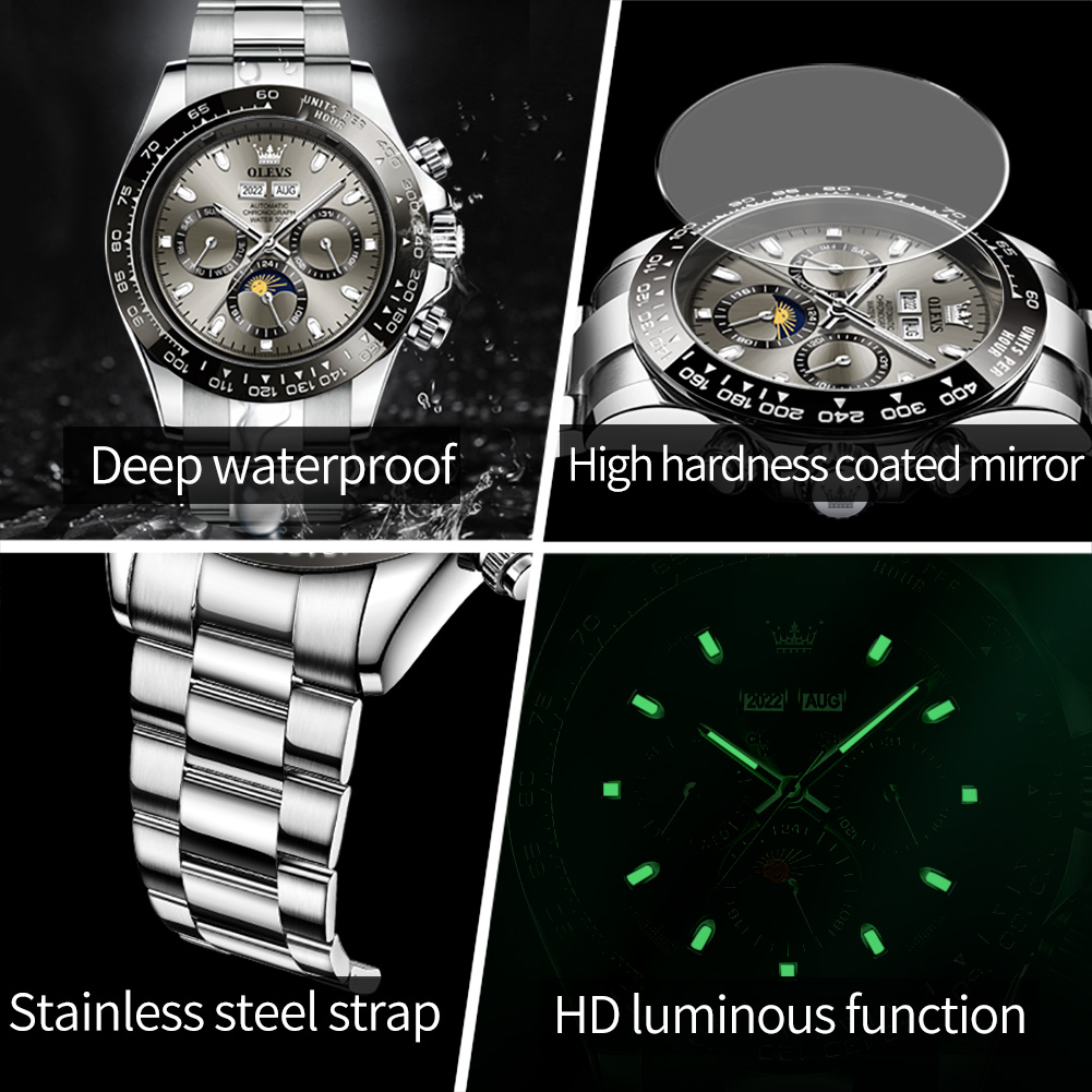 OLEVS jam tangan mekanis otoma - Rolex Watch Datejust ulasan dan harga
