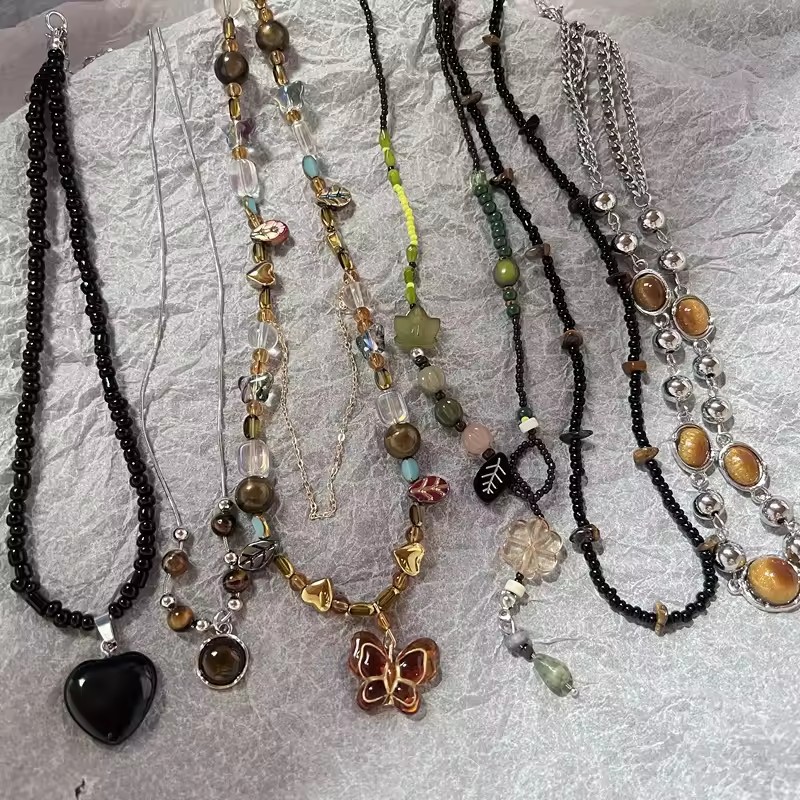 Kalung Batu Mata Harimau Alami - Butterfly Clasp Deployant ulasan dan harga